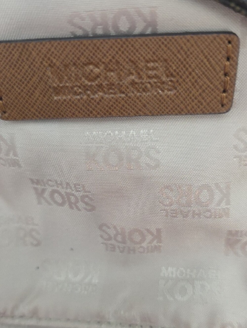 Michael Kors Black/Brown Signature MK Crossbody Bag - Picture 2 of 13